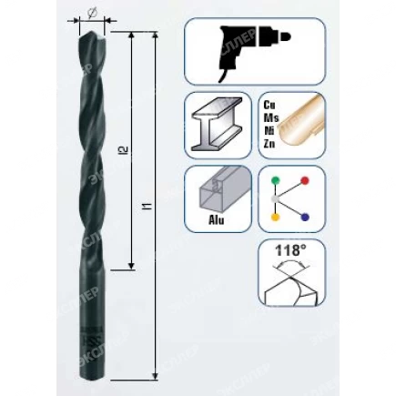Сверло по металлу 6.8х109 Sprint 61406801 ALPEN